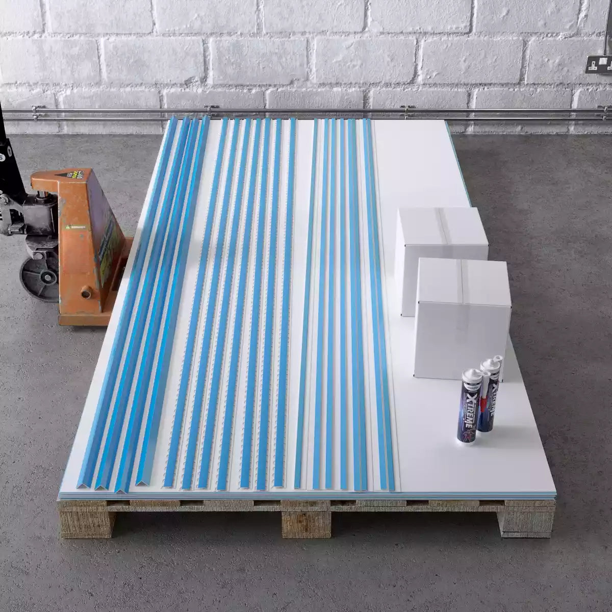 1.5mm Budget White Wall Cladding 8-Sheet Megadeal