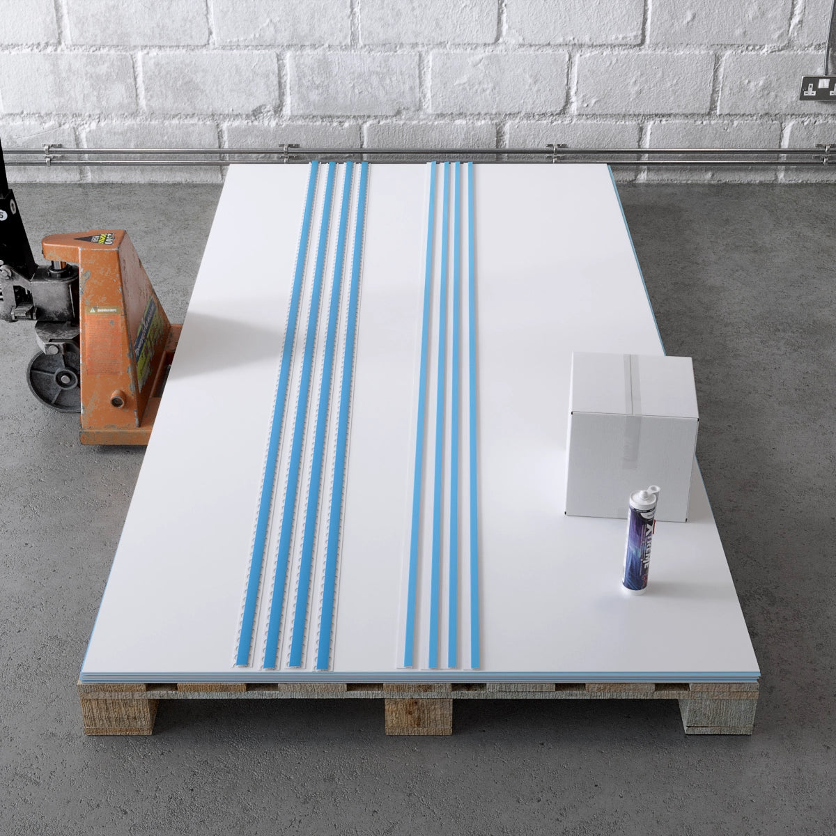 1.5mm Budget White Wall Cladding 8-Sheet Megadeal