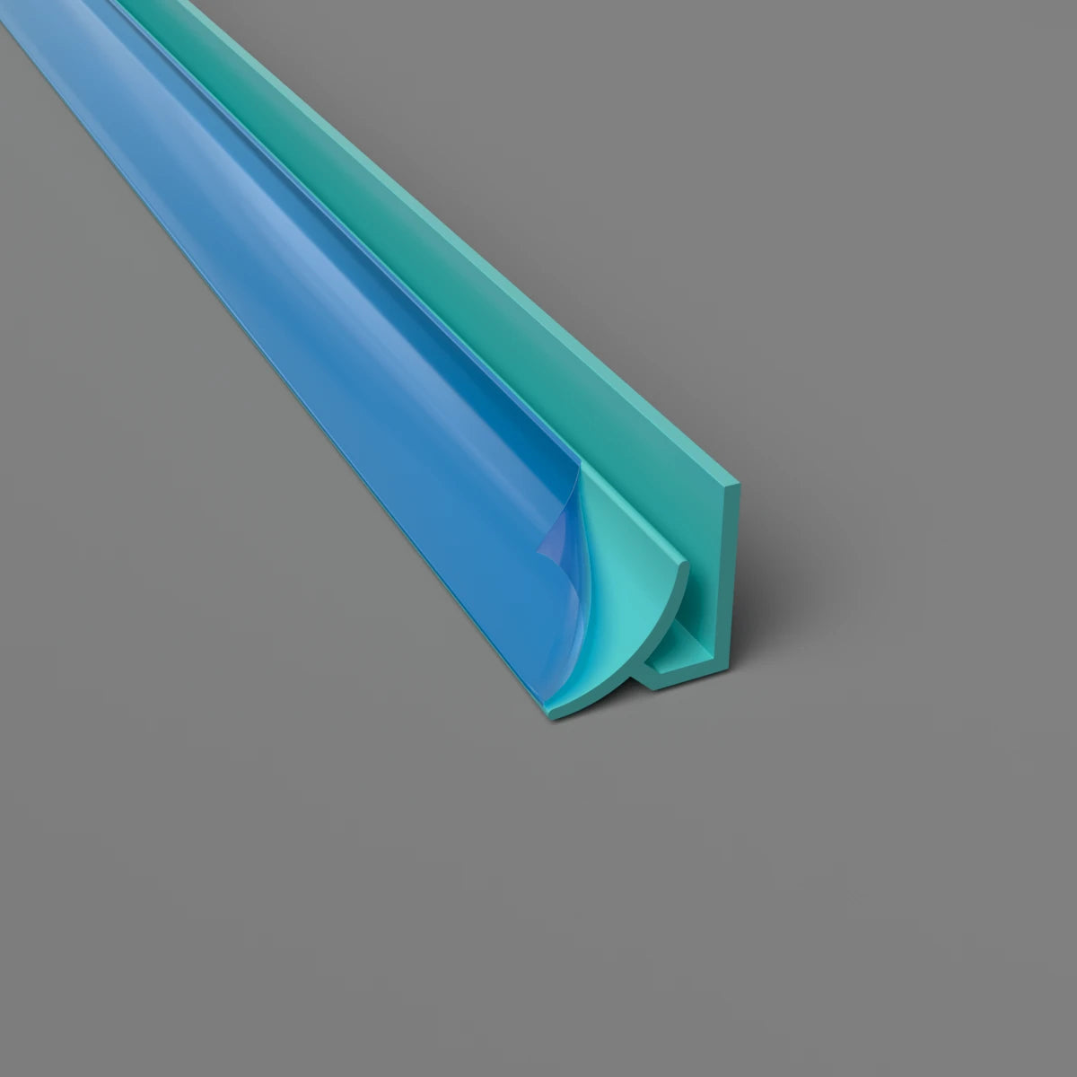 Internal Radius Corner Cladding Trim Turquoise
