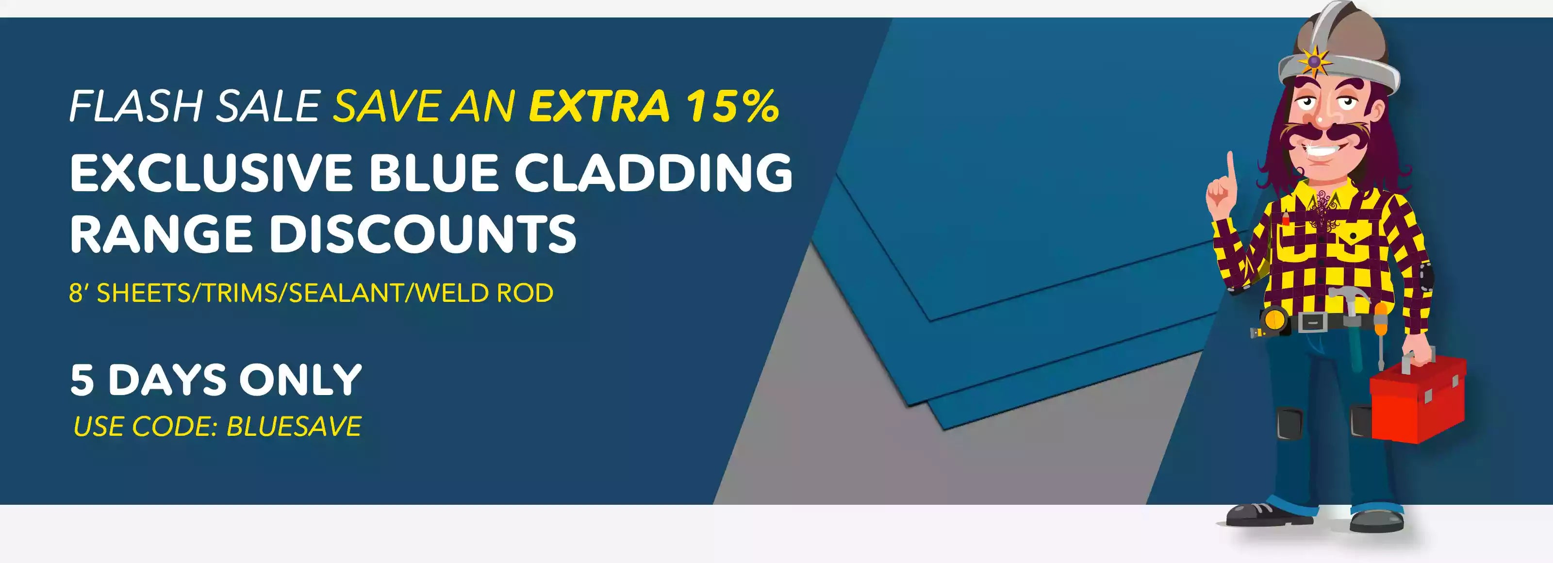 Flash Sale Blue PVC Cladding Range