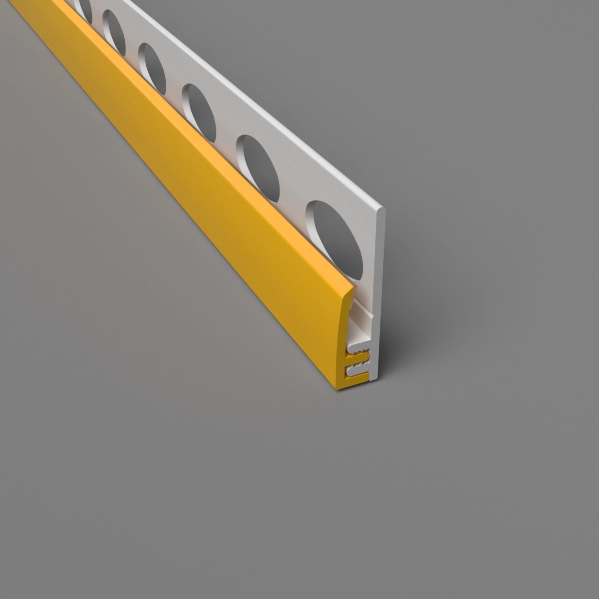 PVC K-Panel 2-Part Edge Trim Yellow | Cladding Warehouse
