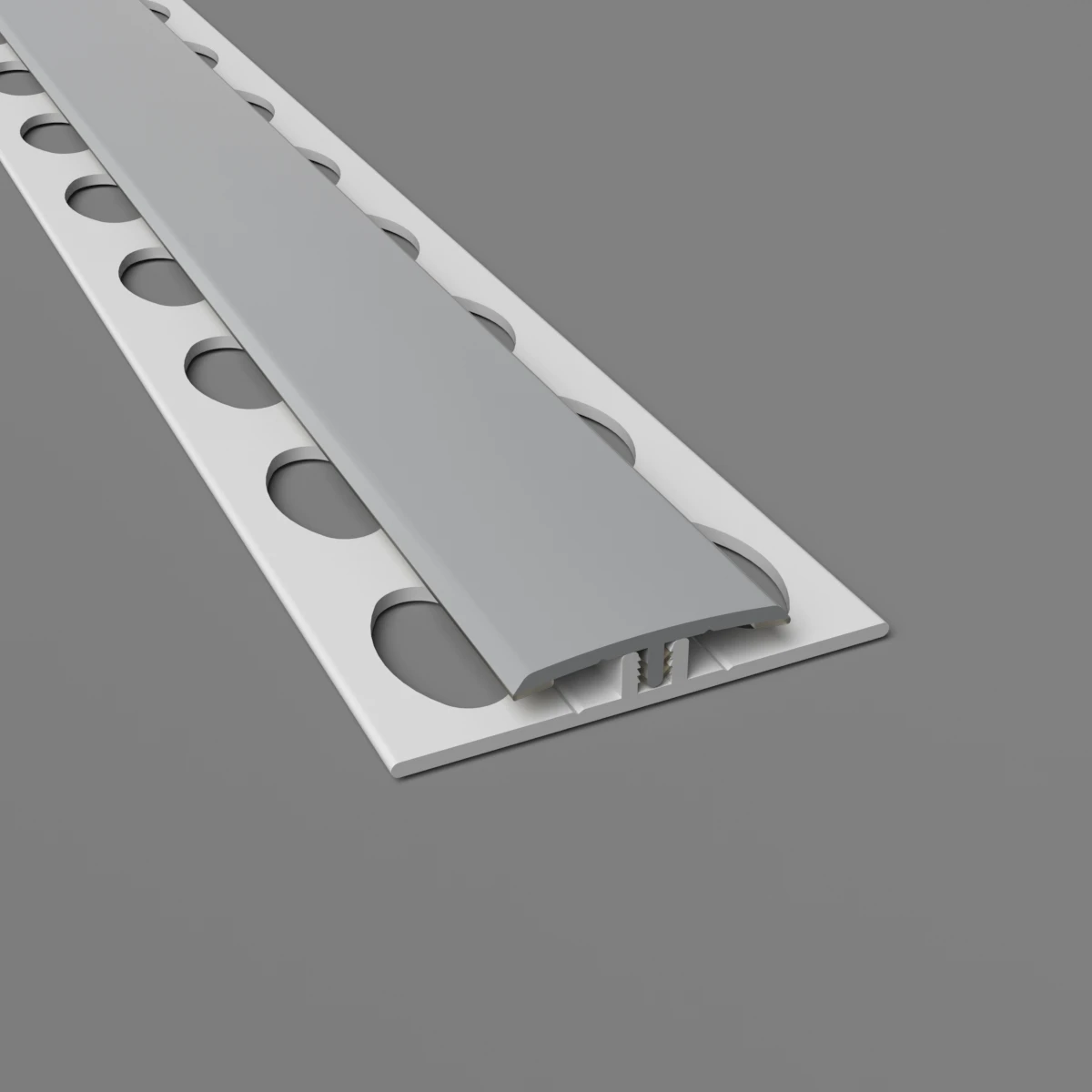 2-Part H Divider Cladding Trim Cloud Grey