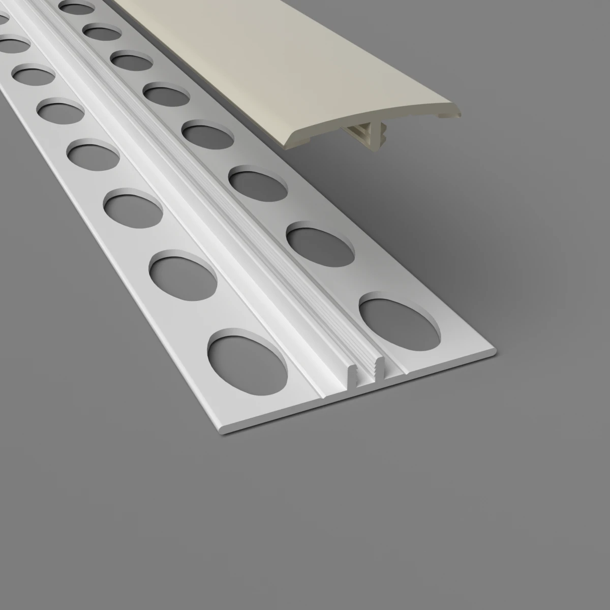 2-Part H Divider Cladding Trim Ivory