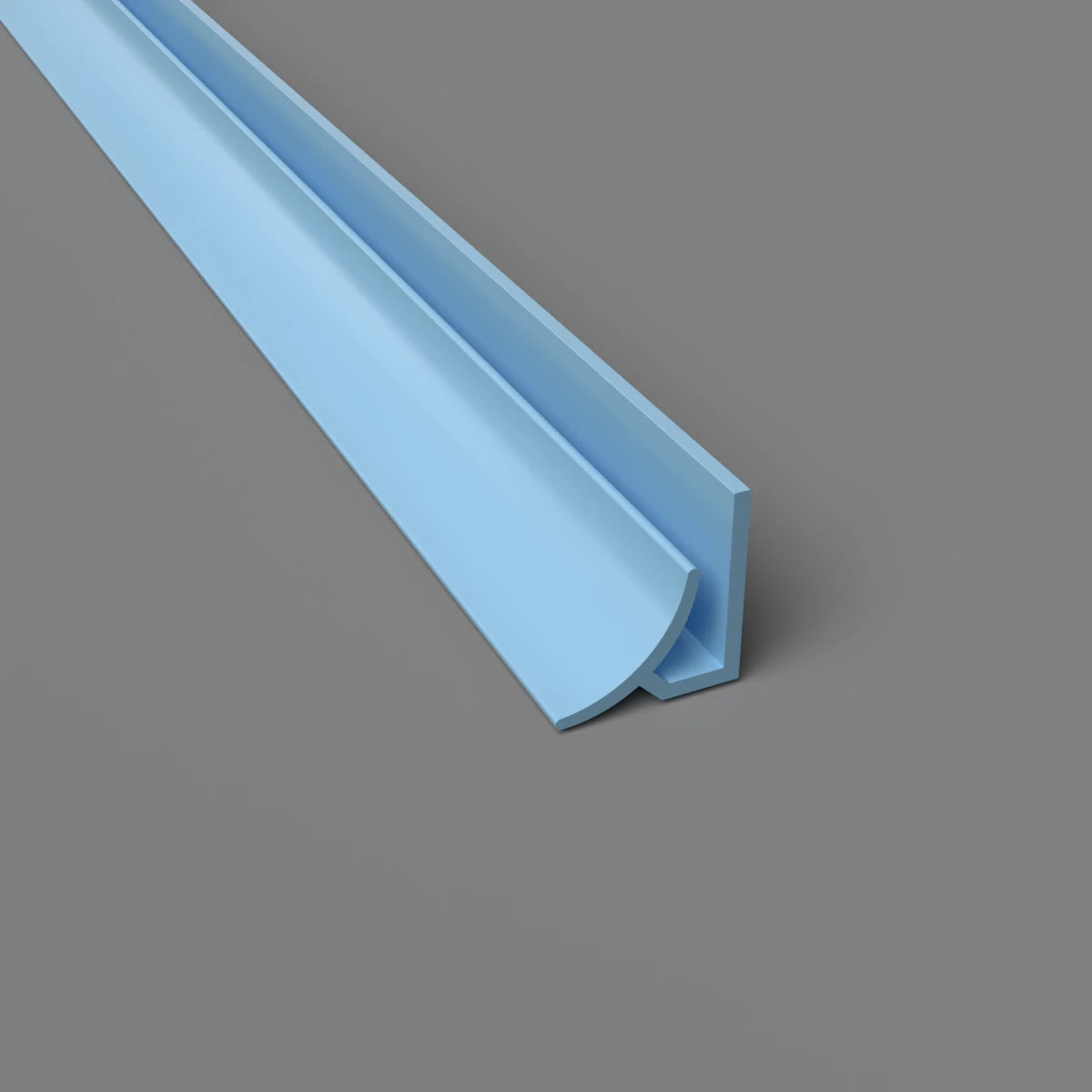 Internal Radius Corner Cladding Trim Pastel Blue