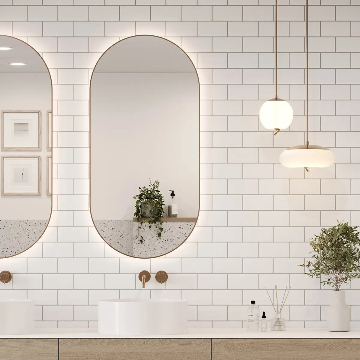 2.5mm Metro Tile 3D Gloss White Cladding Panel