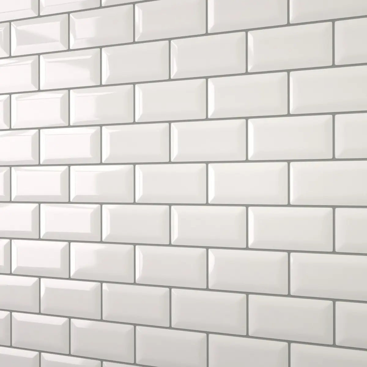 2.5mm Metro Tile 3D Gloss White Cladding Panel