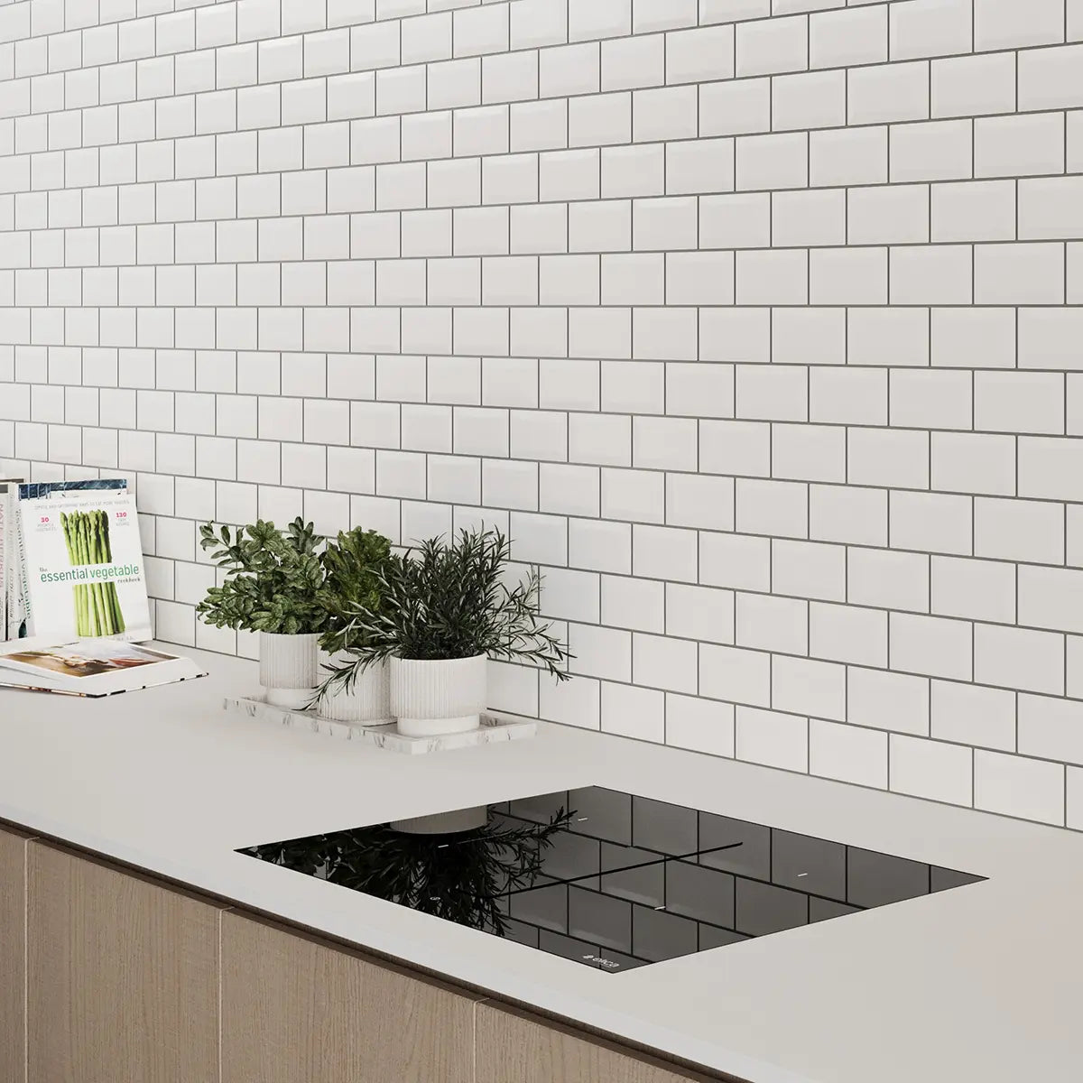 2.5mm Metro Tile 3D Gloss White Cladding Panel