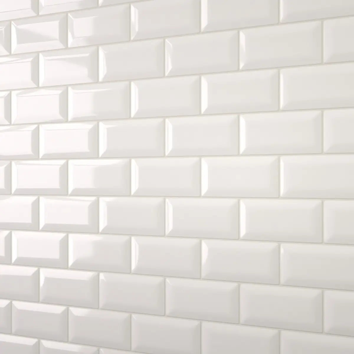 2.5mm Metro Tile 3D Gloss White Cladding Panel