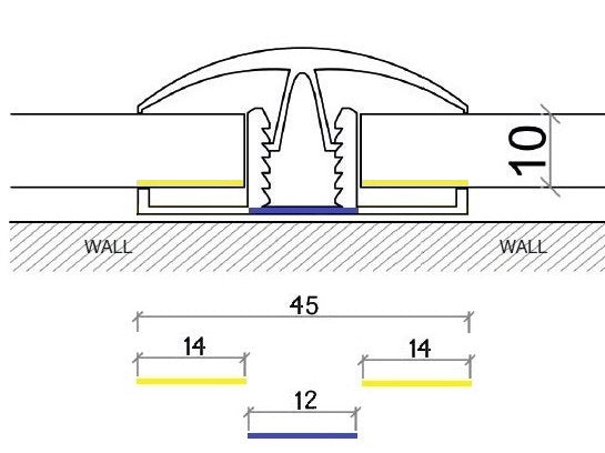 10mm Aluminium H-Panel 2-Part H Divider Cladding Trim White