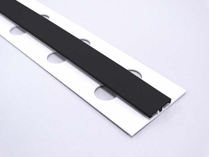 Wall Protection Trim 2-Part H Divider Black